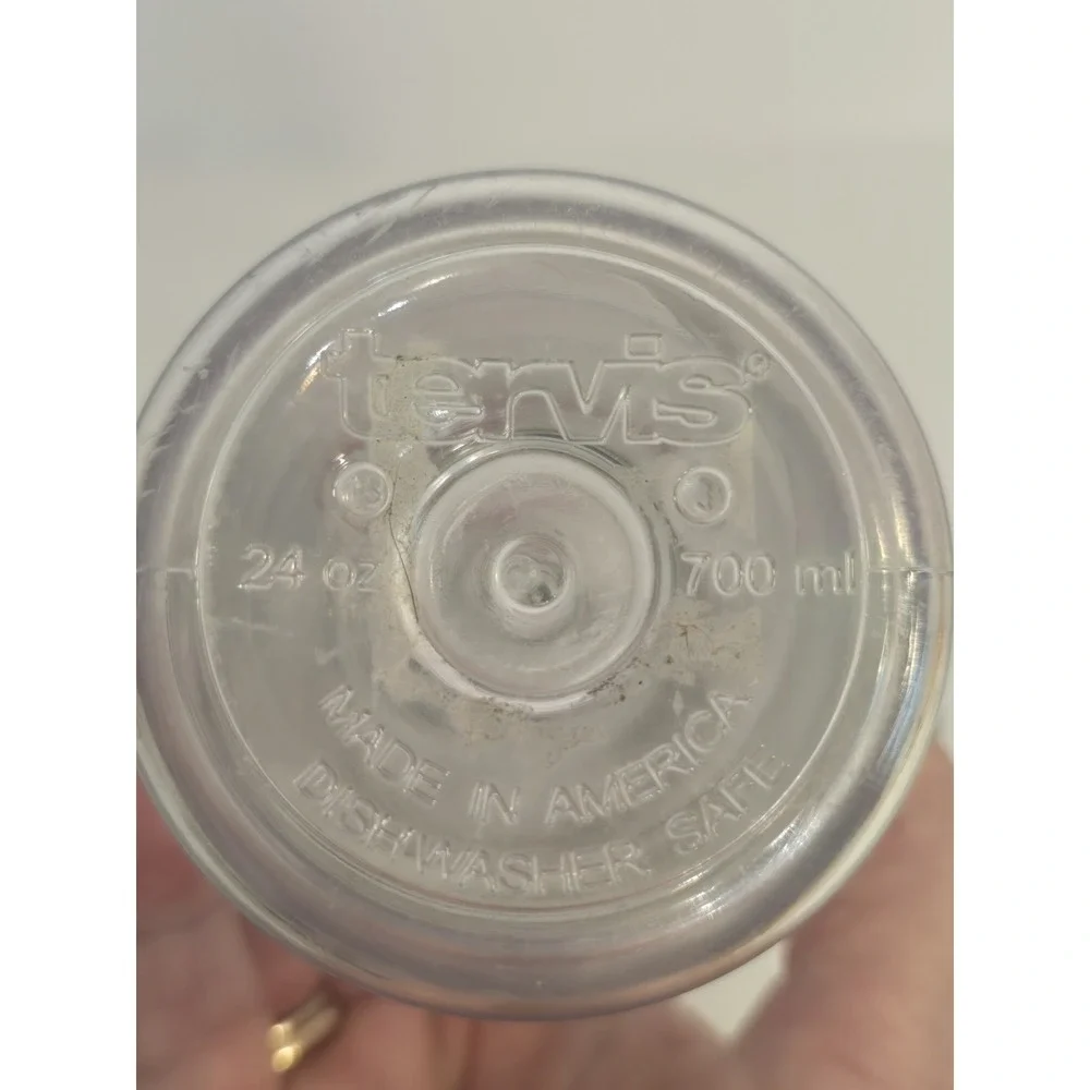 Tervis 20 oz‎ Tumbler Pink Breast Cancer Awareness Fabric Ribbon Flip Top NWOT